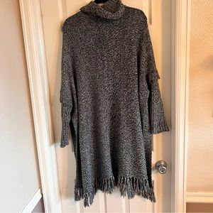 Long Poncho Sweater